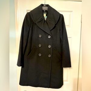 J. Cree Women’s Wool Black Pea Coat, Size 4